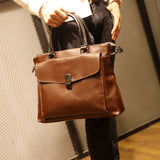 Crazy horse leather briefcase man business bag