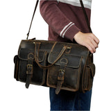 Men Origianl Leather Designer Travel Business Briefcase Heavy Duty Computer Laptop Bag