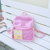 Cute Clear Transparent Women Backpacks