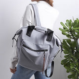 Casual Nylon Waterproof Backpack Women