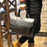 Men Genuine Leather handbag Crazy Horse Messenger Bag
