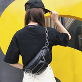 2019 PU Leather Chest Shoulder Bag  Women