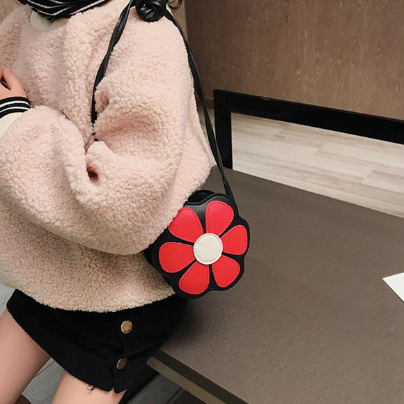 Cute Lovely Flower Pattern Round Children Shoulder Bags
